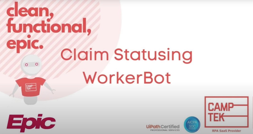 CmapTek Epic claim statusing workerbot poster image
