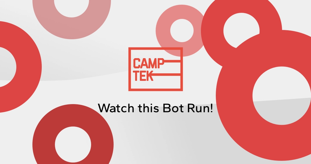 CampTek watch the bot run video poster